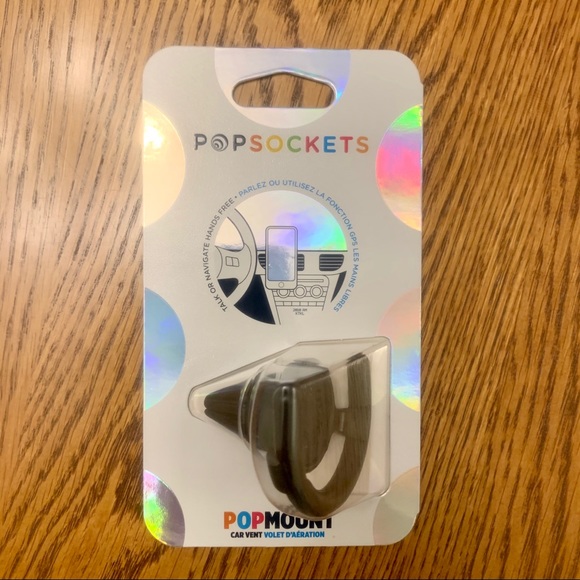 PopSockets PopMount Black Plastic Hands Free Mobile Cell Phone Car Vent Mount - Picture 2 of 7